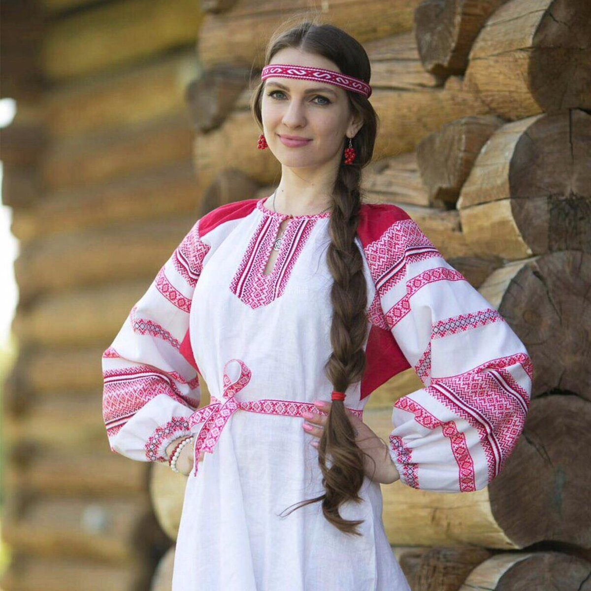 Girls in Slavic costumes in Sao Bernardo do Campo