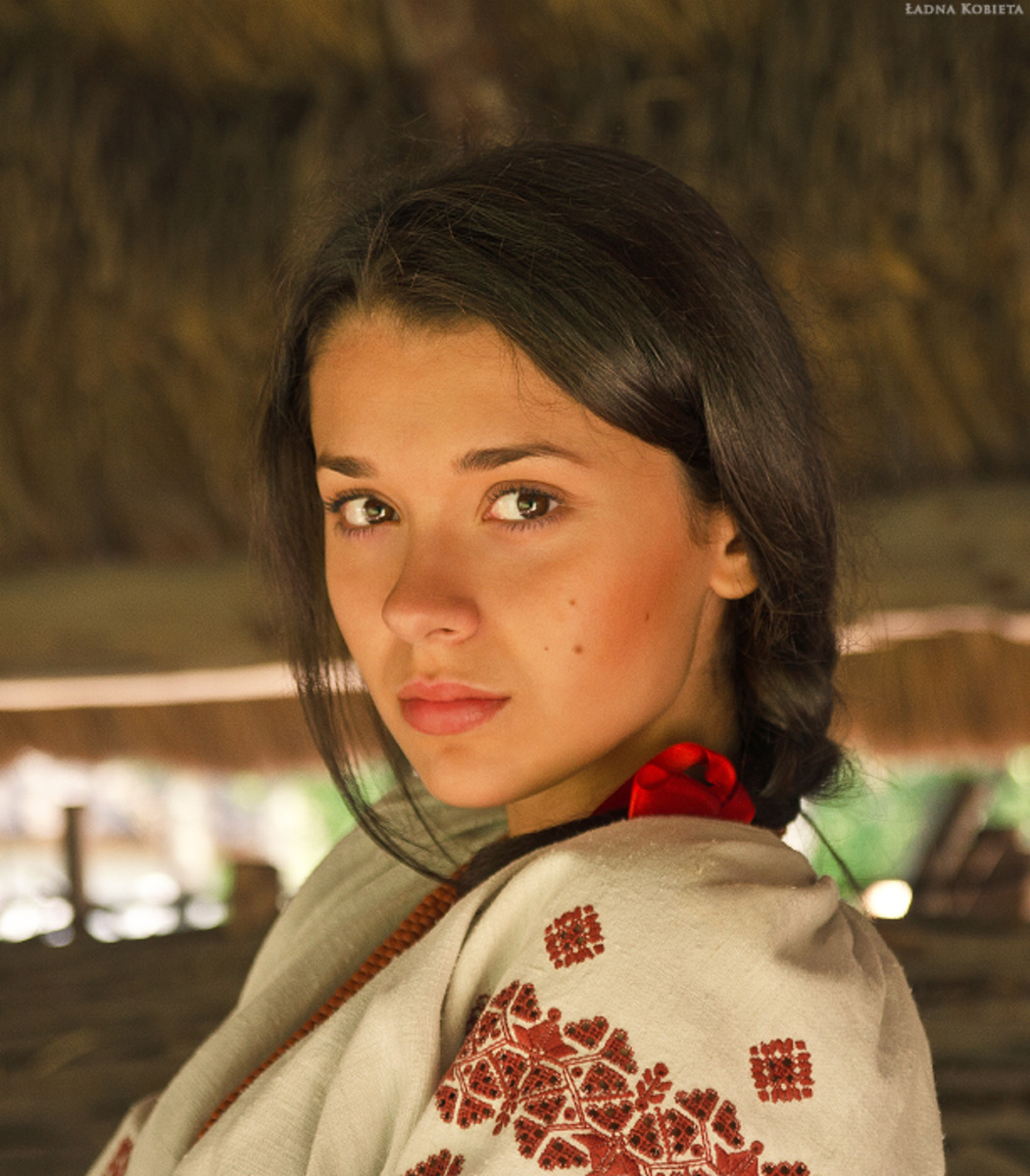 Girls in Slavic costumes in Sao Bernardo do Campo
